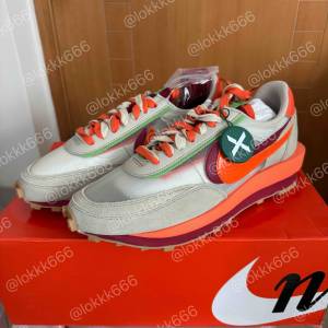 (21AW) Nike LD Waffle sacai CLOT Kiss of Death Net Orange Blaze US 10.5