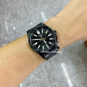 Montres Company 香港註冊公司 (32年老店) 卡西歐 CASIO 運動 黑色 簡約風 MTPVD02...