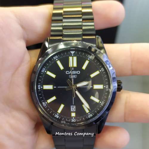 Montres Company 香港註冊公司 (32年老店) 卡西歐 CASIO 運動 黑色 簡約風 MTPVD02...