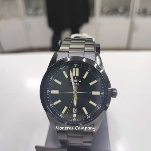 Montres Company 香港註冊公司 (32年老店) 卡西歐 CASIO 運動 黑色 簡約風 MTPVD02...