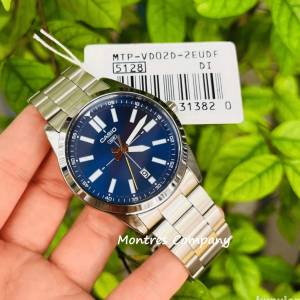 Montres Company 香港註冊公司 (32年老店) 卡西歐 CASIO 運動 黑藍色 防水 MTPVD02...