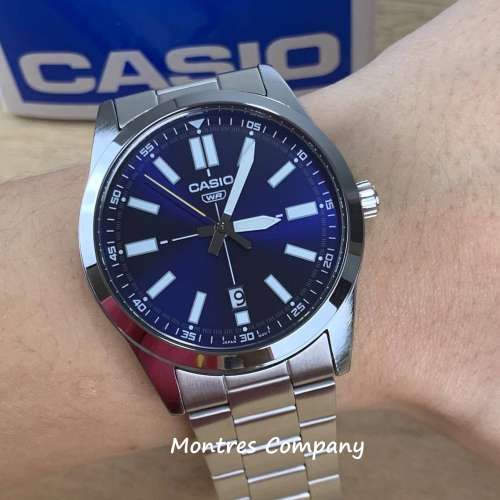 Montres Company 香港註冊公司 (32年老店) 卡西歐 CASIO 運動 黑藍色 防水 MTPVD02...