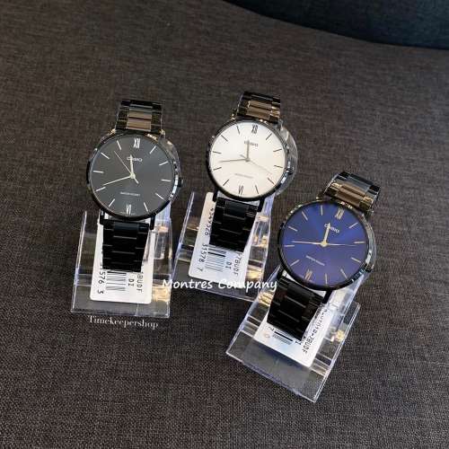 Montres Company 香港註冊公司(32年老店) 卡西歐 CASIO防水 不鏽鋼錶帶 黑色 MTPVT...