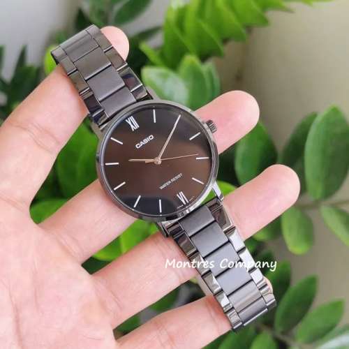 Montres Company 香港註冊公司(32年老店) 卡西歐 CASIO防水 不鏽鋼錶帶 黑色 MTPVT...