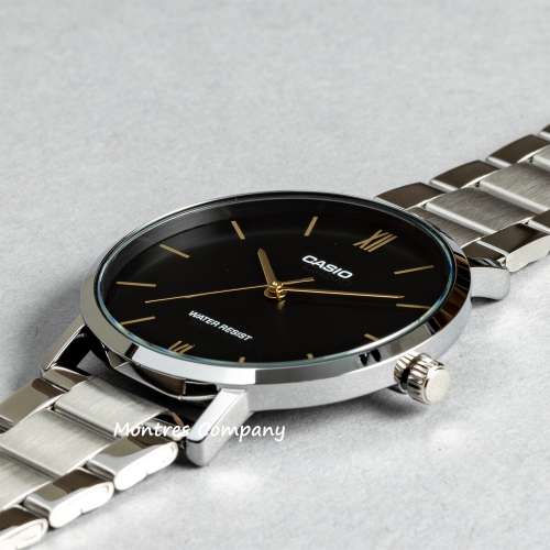 Montres Company 香港註冊公司(32年老店) 卡西歐 CASIO 情侶裝 不鏽鋼錶帶 黑金色 ...