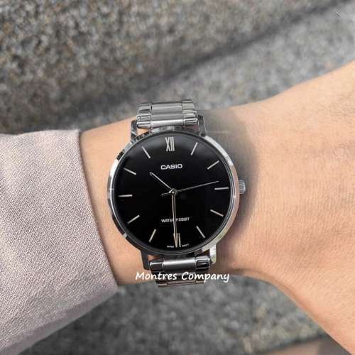 Montres Company 香港註冊公司(32年老店) 卡西歐 CASIO 情侶裝 不鏽鋼錶帶 黑金色 ...