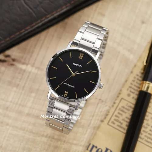 Montres Company 香港註冊公司(32年老店) 卡西歐 CASIO 情侶裝 不鏽鋼錶帶 黑金色 ...