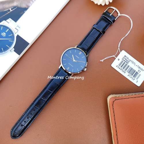 Montres Company 香港註冊公司(32年老店) 卡西歐 CASIO防水 皮錶帶 黑金色 MTPVT01...