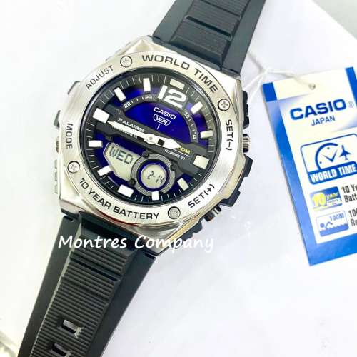 Montres Company 香港註冊公司 (32年老店) 卡西歐 CASIO 不鏽鋼 100米防水 10年電池...