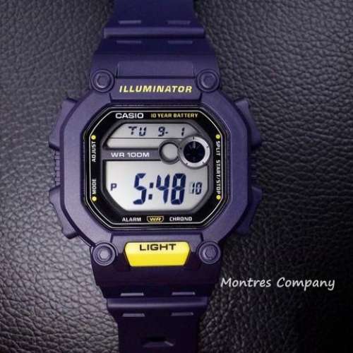 Montres Company 香港註冊公司 (32年老店) 卡西歐 CASIO 十年電池壽命 藍色 W737 W...