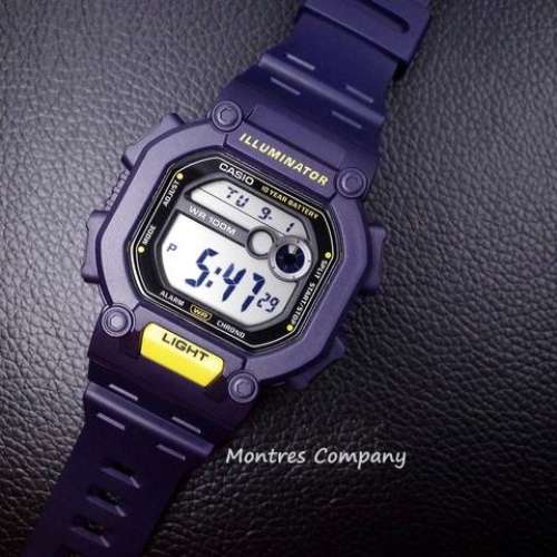 Montres Company 香港註冊公司 (32年老店) 卡西歐 CASIO 十年電池壽命 藍色 W737 W...