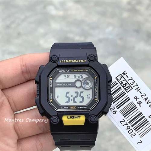 Montres Company 香港註冊公司 (32年老店) 卡西歐 CASIO 十年電池壽命 藍色 W737 W...