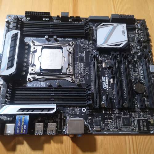 (14核28線程 X99組合) ASUS X99-A /usb3.1主板連背板 + Xeon E5 2683 V3 CPU