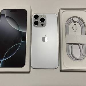 全新 iPhone 16 pro 512gb eSim+實體sim 白色 無鎖 原裝無拆 英/澳/日/歐版 一年 A...
