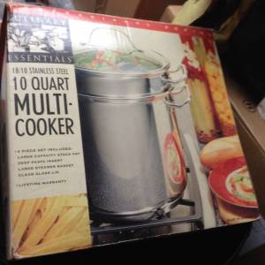 🍽 CULINARY ESSENTIALS Stainless Steel 10 QUART Cooker 4pc Set NEW 全新 不銹鋼...