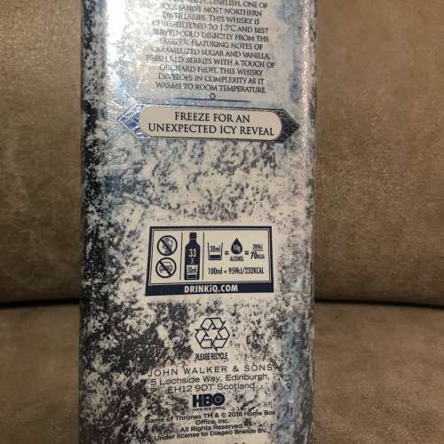 🥃 JOHNNIE WALKER White Walker GAME OF THRONES Scotch Whisky NEW 全新 威士忌 🥃
