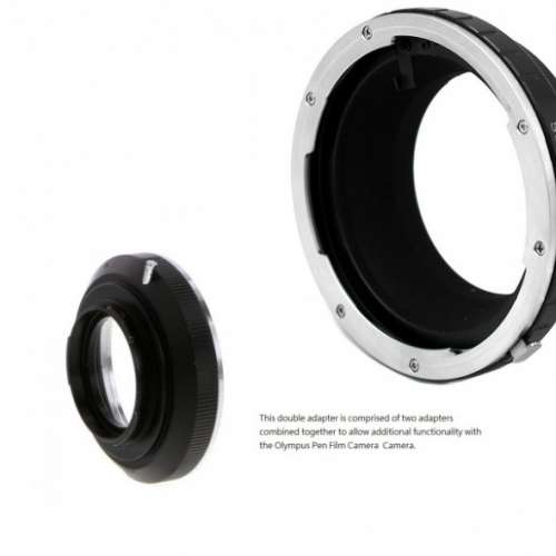 Double Adapter, Mamiya 645 And Canon EOS To Olympus Pen F Film Camera Mount
