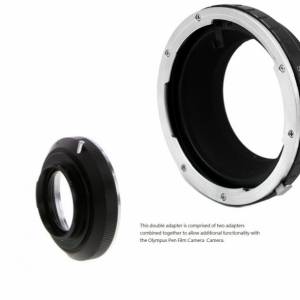 Double Adapter, Mamiya 645 And Canon EOS To Olympus Pen F Film Camera Mount