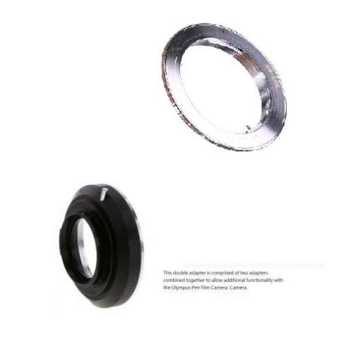Double Adapter, Olympus And Canon EOS To Olympus Pen F Film Camera Mount 組合...
