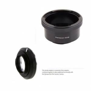 Double Adapter, Kiev 60 And Canon EOS To Olympus Pen F Film Camera Mount