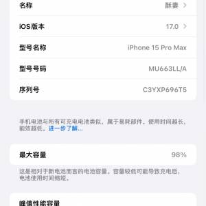 徵求iPhone 15 Pro Max 系统版本要求17.0