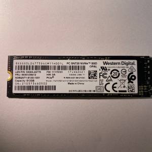 Western Digital WD SN730 512GB m.2 nvme PCIE 3.0 SSD