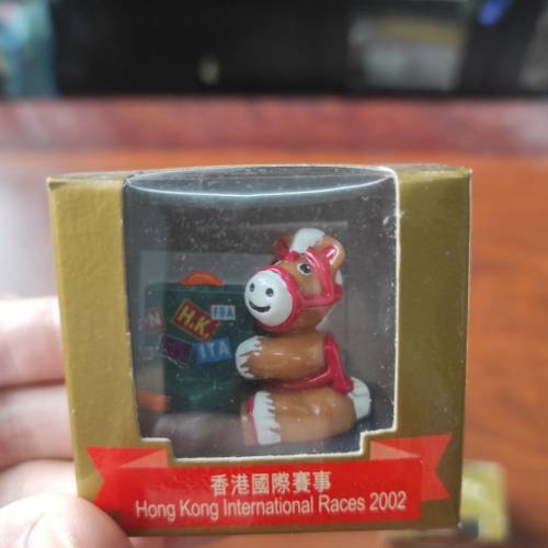 香港賽馬會馬年賽事紀念系列迷你擺設一套五個