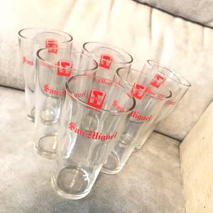 🥛 SAN MIGUEL SEVER ELEVEN Glass 6pc Set NEW 全新 生力啤 7-11 玻璃杯 6件套 🥛