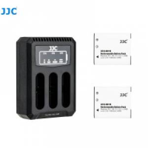 JJC 2 Pcs Ricoh DB-110 Batteries With LCD Diaplay USB Multi Charger