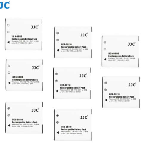 JJC 8 Pcs Ricoh DB-110 Fully Decoded Info-Lithium-Ion Battery Pack  代用全解碼...