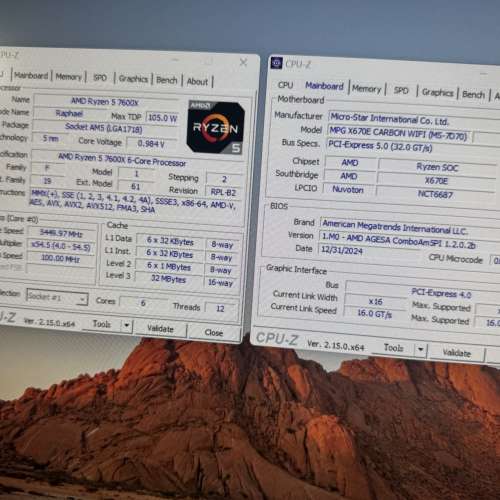 MSI X670E Carbon Wi-Fi ATX 主板 留意描述內容