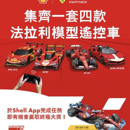 shell 遙控車  296GT3（2025年款）