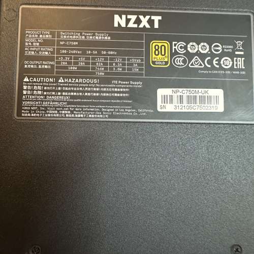 Nzxt c750 gold