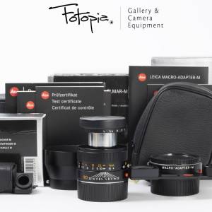 || Leica Macro-Elmar-M 90mm F4 - Black / 11633, full set & extra accessories ||