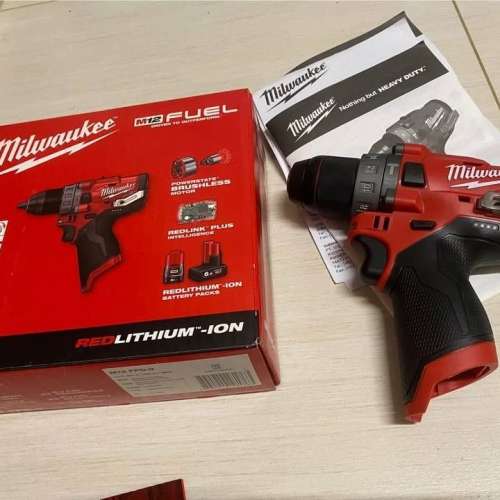（全新有盒）Milwaukee M12 FUEL&trade;電鑽 , 3.0Ah 鋰電池 , 充電器