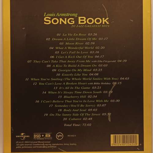 Louis Armstrong Song Book