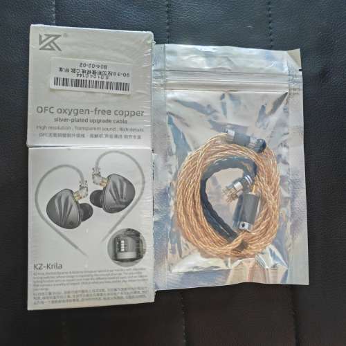 全新 KZ- KRILA OFC OXYGEN-FREE COPPER + 金銀銅 2pin 4.4 無單無保
