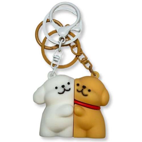 全新 不離不棄 線條狗狗磁吸鎖匙扣 情侶磁石鎖匙扣 可愛小狗 cute puppies magneti...