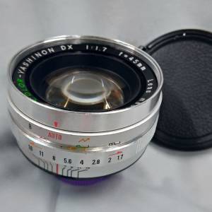 日本 45mm f1.7 Color-Yashinon DX (拆自 Yashica electro35 菲林相機)已加M42牙  新...