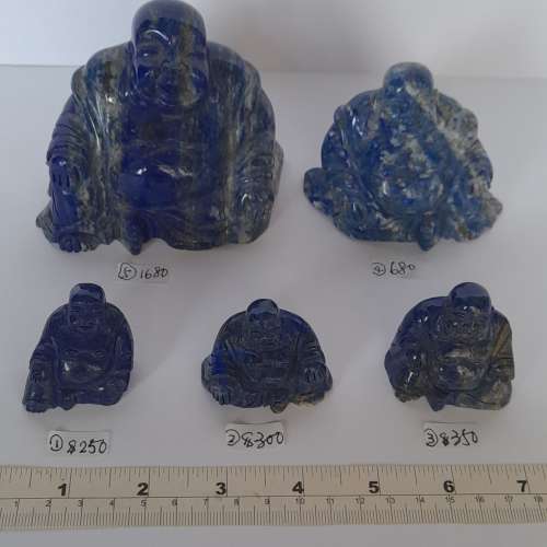 青金寶石雕佛像，古舊多年前製品，每個價錢如照片列出，兩個起八折，全部五個七折，...