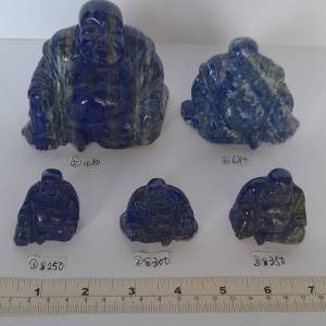 青金寶石雕佛像，古舊多年前製品，每個價錢如照片列出，兩個起八折，全部五個七折，...