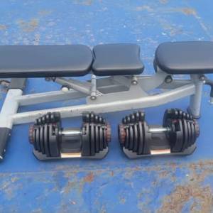 Bowflex Adjustable Dumbbell Set And Bench
