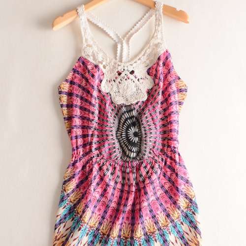 Bohemian print vest top