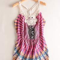 Bohemian print vest top