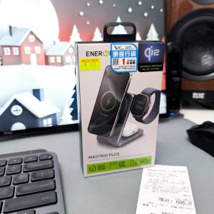 新加坡 ENERGEA 三合一Qi2折疊磁吸無線充電座 Magtrio Plus (Magsafe charger 充電器)