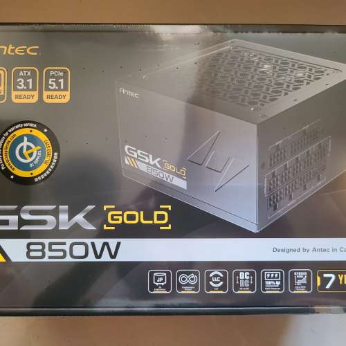 Antec GSK ATX3.1 850W 80 PLUS Gold Full Modular PSU 電源供應器