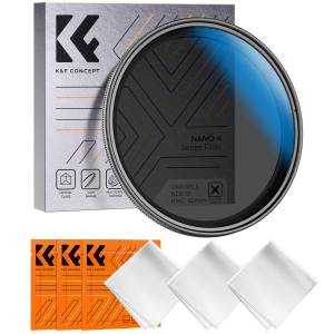 K&F Concept Nano-K Variable Fader ND2-32 (1-5 Stops)  + CPL Optics Filter