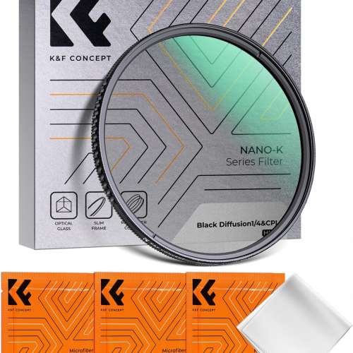 K&F Concept Nano-K Series Black Diffusion 1/4 Filter & CPL 2-in-1 Filter