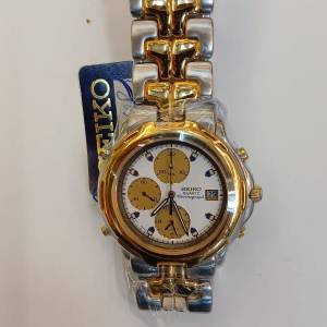 ( 全球唯一全新貨品 ) Vintage Seiko 7732-6F59 2-Tone Panda Alarm Chronograph.
