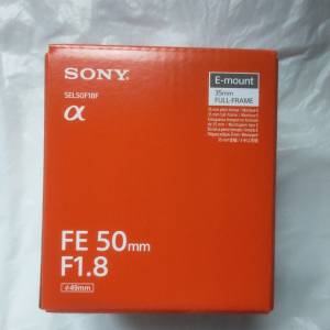 全新行貨 Sony E-mount FE 50mm F1.8  full frame   SEL50F18F
